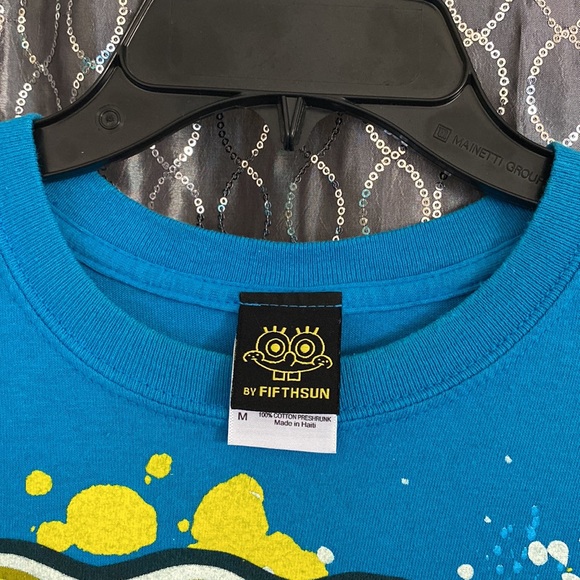 SpongeBob SquarePants Men's Blue Short-Sleeve Graphic T Shirt By Fifth Sun Sz M - Picture 5 of 6